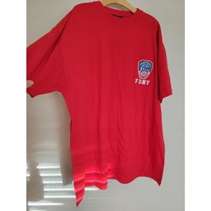 VNT NWT Men's NY Fire department all red with embroidered logo 2xl